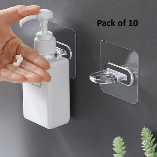 Multipurpose Self Adhesive Hook Holder (Pack of 10pc)